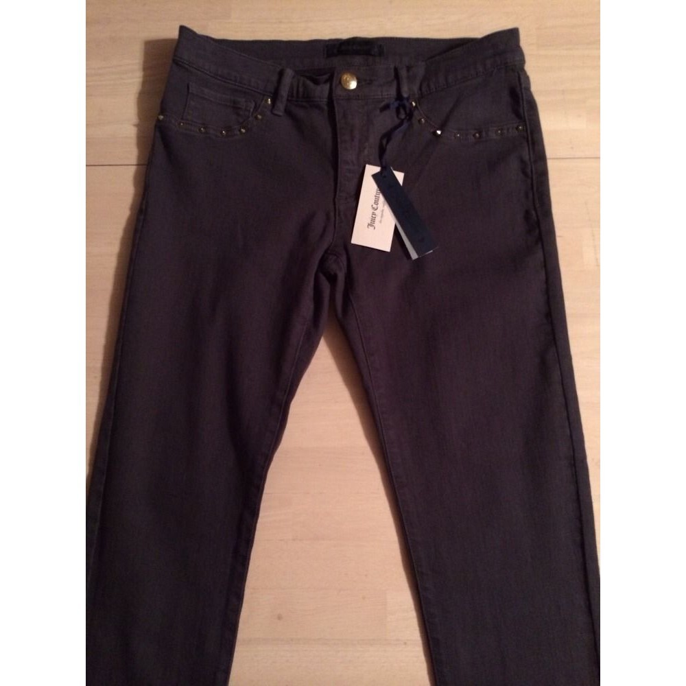 Juicy Couture Women's Jeans Carbon Gray Studded Skinny Jeans Size 28 X 32 NWT